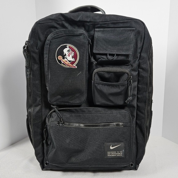 Nike Other - Nike Utility Elite FSU Florida State Seminoles Backpack Black Training Bag 32L